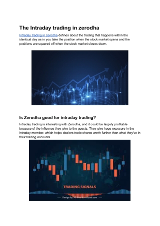 The Intraday trading in zerodha