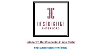 Interior Fit Out Companies in Abu Dhabi