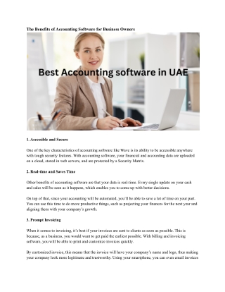Best Accounting software in UAE