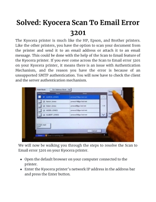 Resolved: Kyocera Scan To Email Error 3201 | howtosetup.co