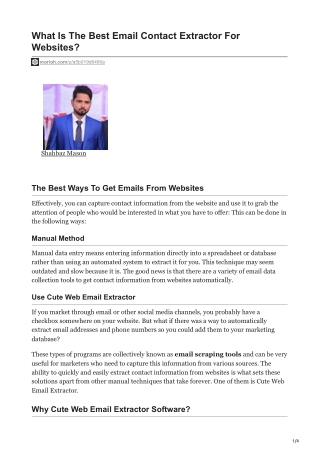 1What Is The Best Email Contact Extractor For Websites