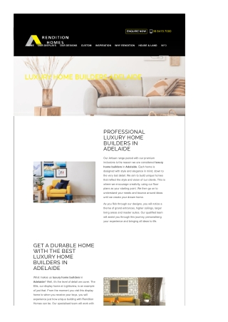 Luxury Home Builders Adelaide