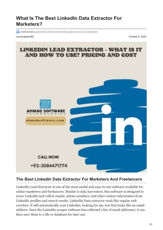 What Is The Best LinkedIn Data Extractor For Marketers