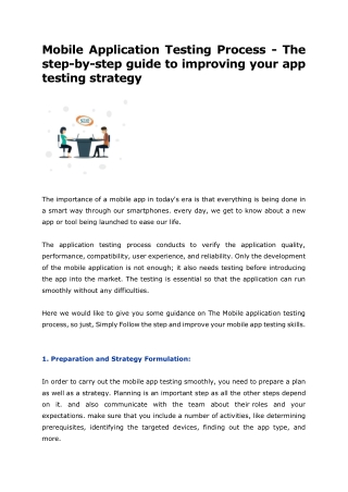 Mobile Application Testing Process - The step-by-step guide to improving your app testing strategy