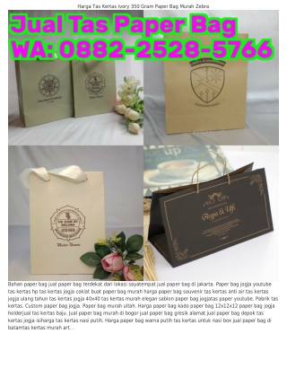 Ô882–2528–57ᏮᏮ (WA) Harga Grosir Paper Bag Tas Kertas Murah Coklat