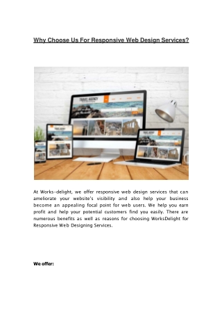 Why Choose Us For Responsive Web Design Services