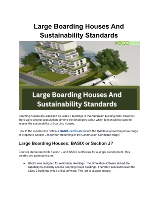 _Large Boarding Houses And Sustainability Standards