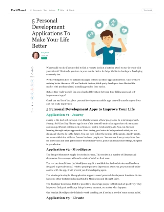 5 Personal Development Applications To Make Your Life Better