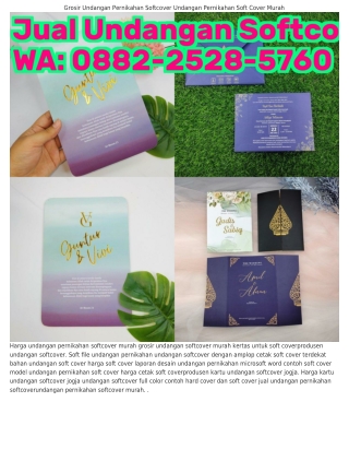 Ô88ᒿ·ᒿ5ᒿ8·5ᜪᏮÔ (WA) Contoh Soft Cover Produsen Kartu Undangan Softcover