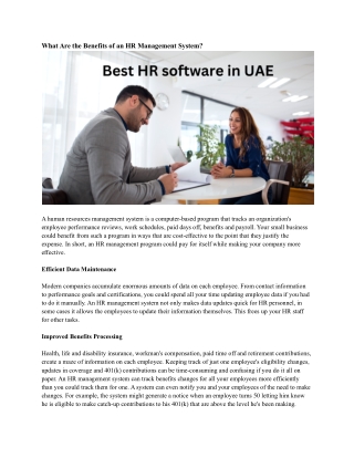 Best HR software in UAE