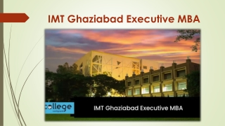 IMT Ghaziabad Executive MBA
