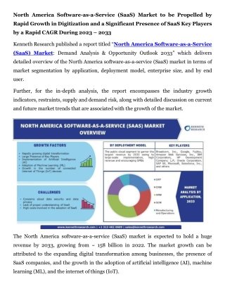 North America Software-as-a-Service (SaaS) Market Press Release