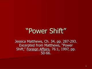“Power Shift”