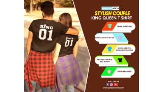 Stylish King Queen T Shirt – Punjabi Adda