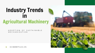 5 key industry trends in agricultural machinery