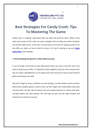 Best Strategies For Candy Crush: Tips To Mastering The Game