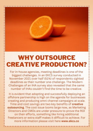 Why Outsource Creative Production