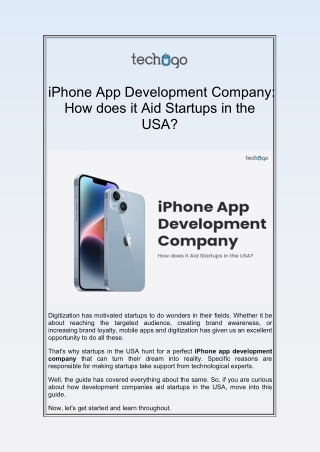 iPhone App Development Company: How does it Aid Startups in the USA?