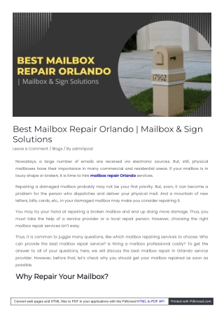 mailbox_repair_orlando