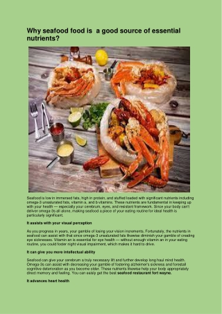 Find the best Crab leg in Huntertown