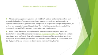 What do you mean by business management