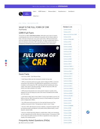 What is the Full Form of CRR-PW