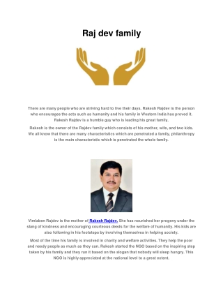 Things To Know About Rakesh Rajdev And Family