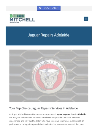 Jaguar Repairs Adelaide