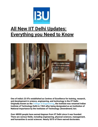 All New IIT Delhi Updates_ Everything you Need to Know