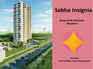 Sobha Insignia Bellandur Bangalore- E-Brochure