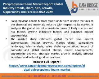Polypropylene Foams Market