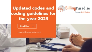 Updated codes and coding guidelines for the year 2023