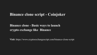 Binance clone script