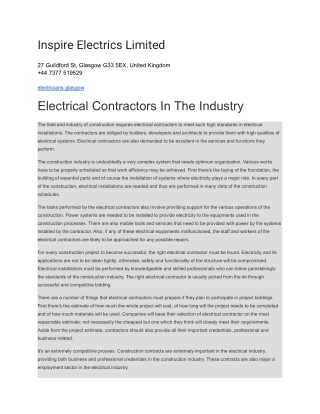 Inspire Electrics Limited