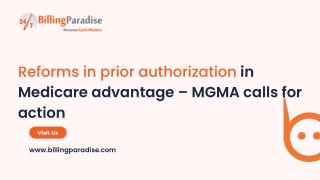 Reforms in prior authorization in Medicare advantage – MGMA calls for action