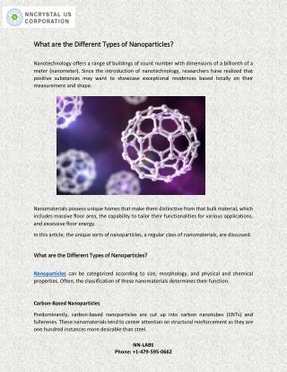 What are the Different Types of Nanoparticles