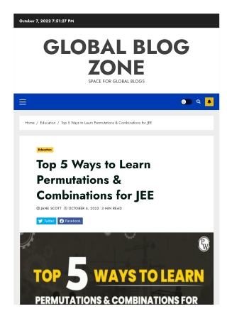 How Do You Study Permutations and Combinations in JEE?