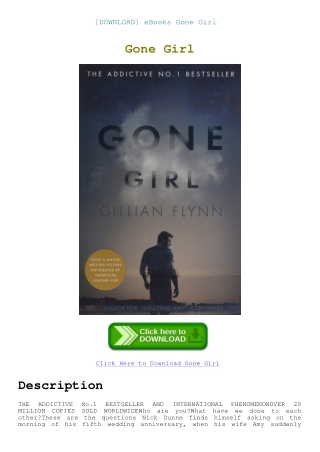 [DOWNLOAD] eBooks Gone Girl