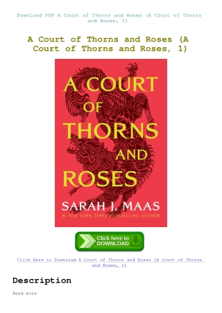 Download PDF A Court of Thorns and Roses (A Court of Thorns and Roses  1)