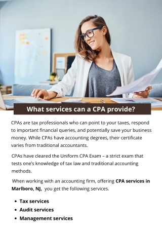 What services can a CPA provide?