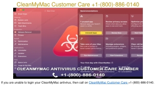 CleanMyMac Customer Care  1-(800)-886-0140