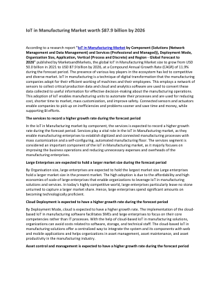 IoT in Manufacturing Market worth $87.9 billion by 2026