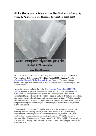 Global Thermoplastic Polyurethane Film Market Research Report 2022-2028