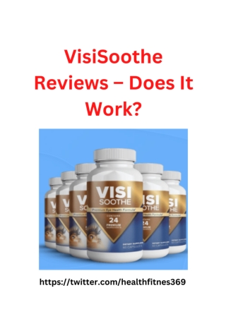 VisiSoothe Reviews – Does It Work_