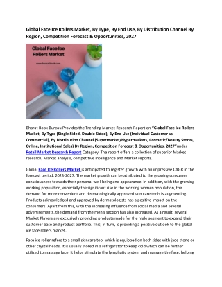 Global Face Ice Rollers Market Research Report 2022-2027