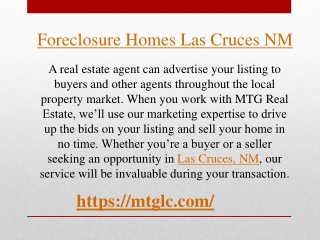 Foreclosure Homes Las Cruces NM