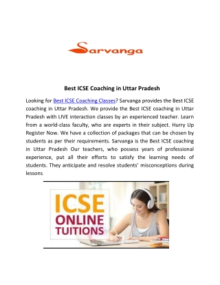 Best ICSE Coaching in Uttar Pradesh