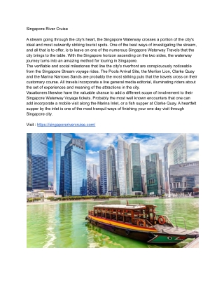 Singapore River Cruise