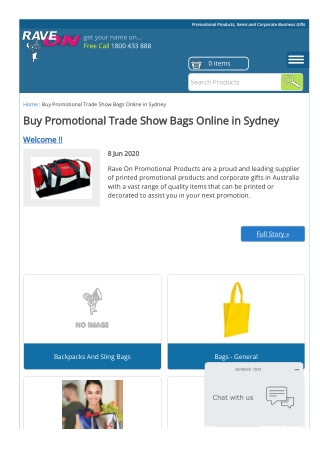 Sydney Promotional Trade Shows Bags