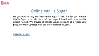 Online Vanilla Sugar  Heilala Vanilla